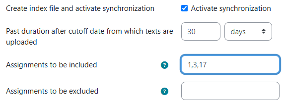 Konfiguration der Moodle Synchronisation