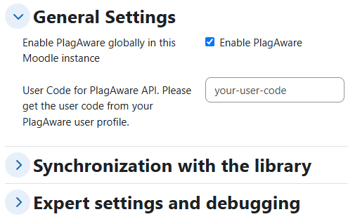 Konfiguration des Moodle-Plugins